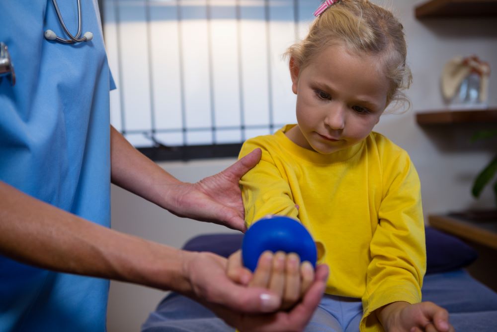 doctor examining a girl