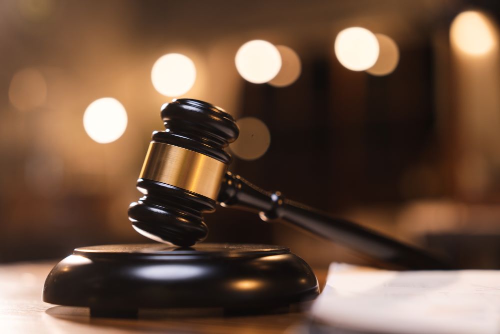 gavel hammer in court